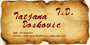 Tatjana Dosković vizit kartica